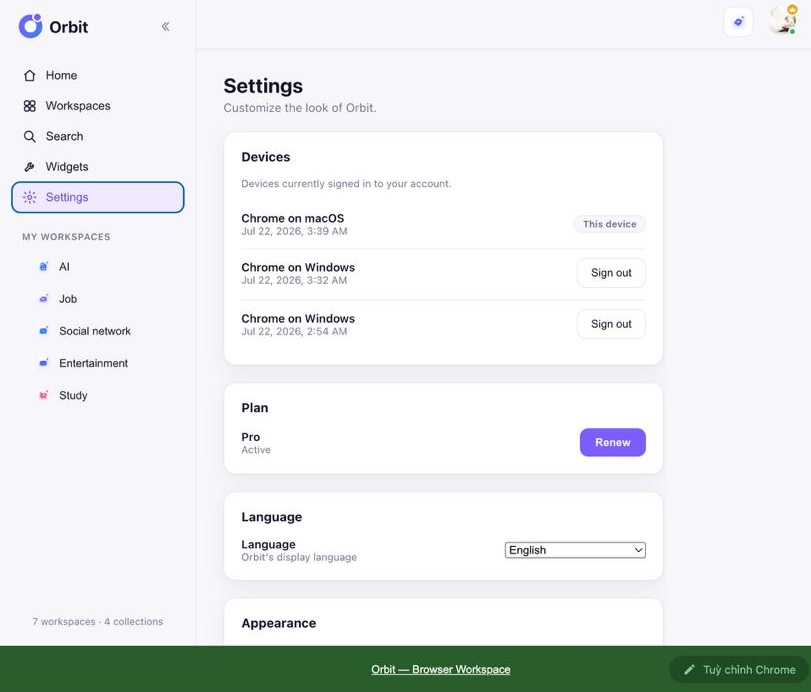 Lista de dispositivos conectados, mostrando la sincronización multidispositivo del plan Pro